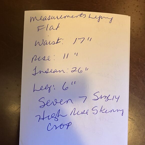 Seven7 Jeans Women's Size 14 Blue High Rise Skinny Crop Denim Ankle Dark Wash - Picture 13 of 16